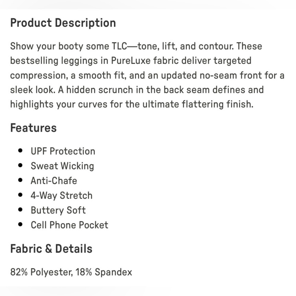 Khloe Kardashian + Fabletics No Seam PureLuxe 7/8 Legging | Nightfall | XS | NWT - Picture 6 of 11